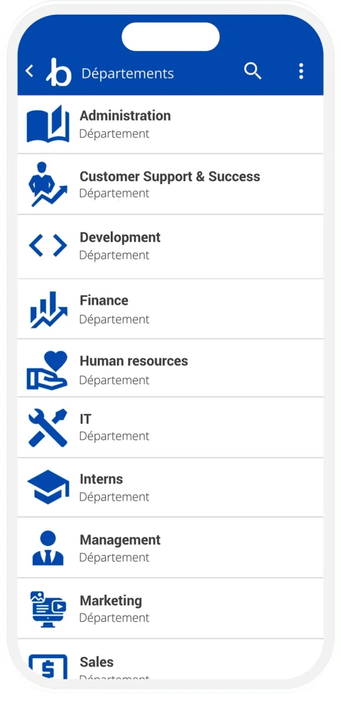 Application Bundeling - Départements