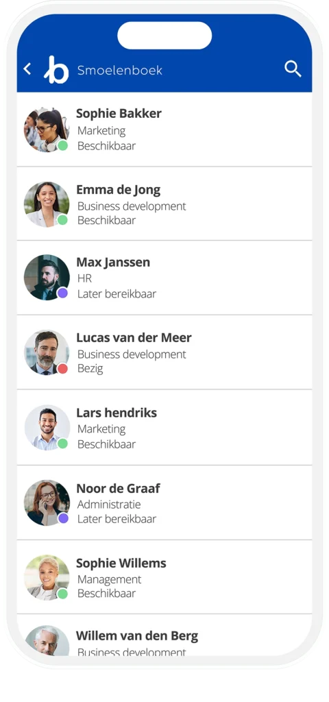 Applicatie Bundeling - Smoelenboek medewerkers app